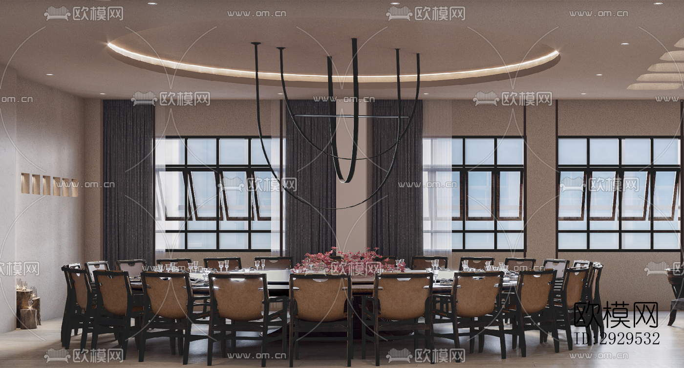 侘寂西餐厅效果图下载（渲染图12）