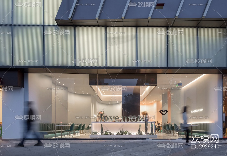 北欧咖啡奶茶效果图下载（渲染图1）