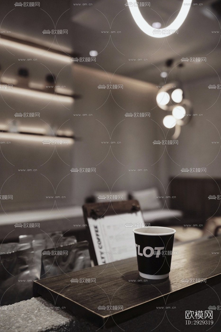 侘寂咖啡奶茶效果图下载（渲染图9）