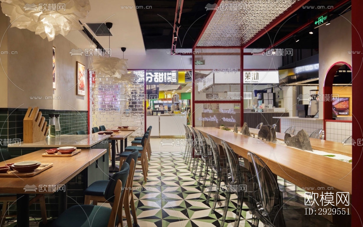 工业风西餐厅效果图下载（渲染图13）