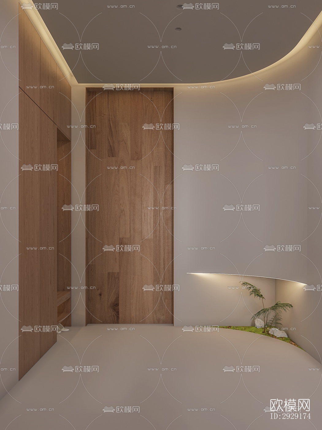 现代办公区效果图下载（渲染图7）