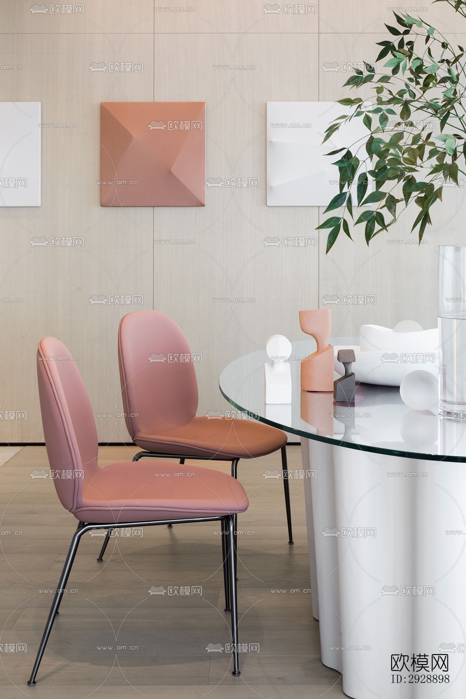 现代平层效果图下载（渲染图8）