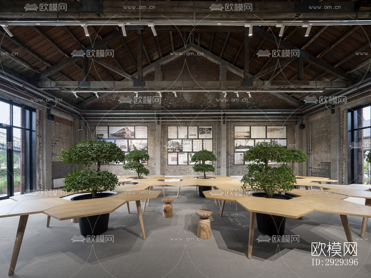 工业风咖啡奶茶效果图下载（渲染图6）