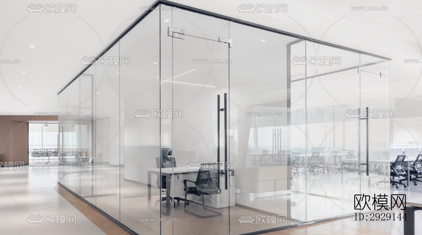 现代办公区效果图下载（渲染图16）