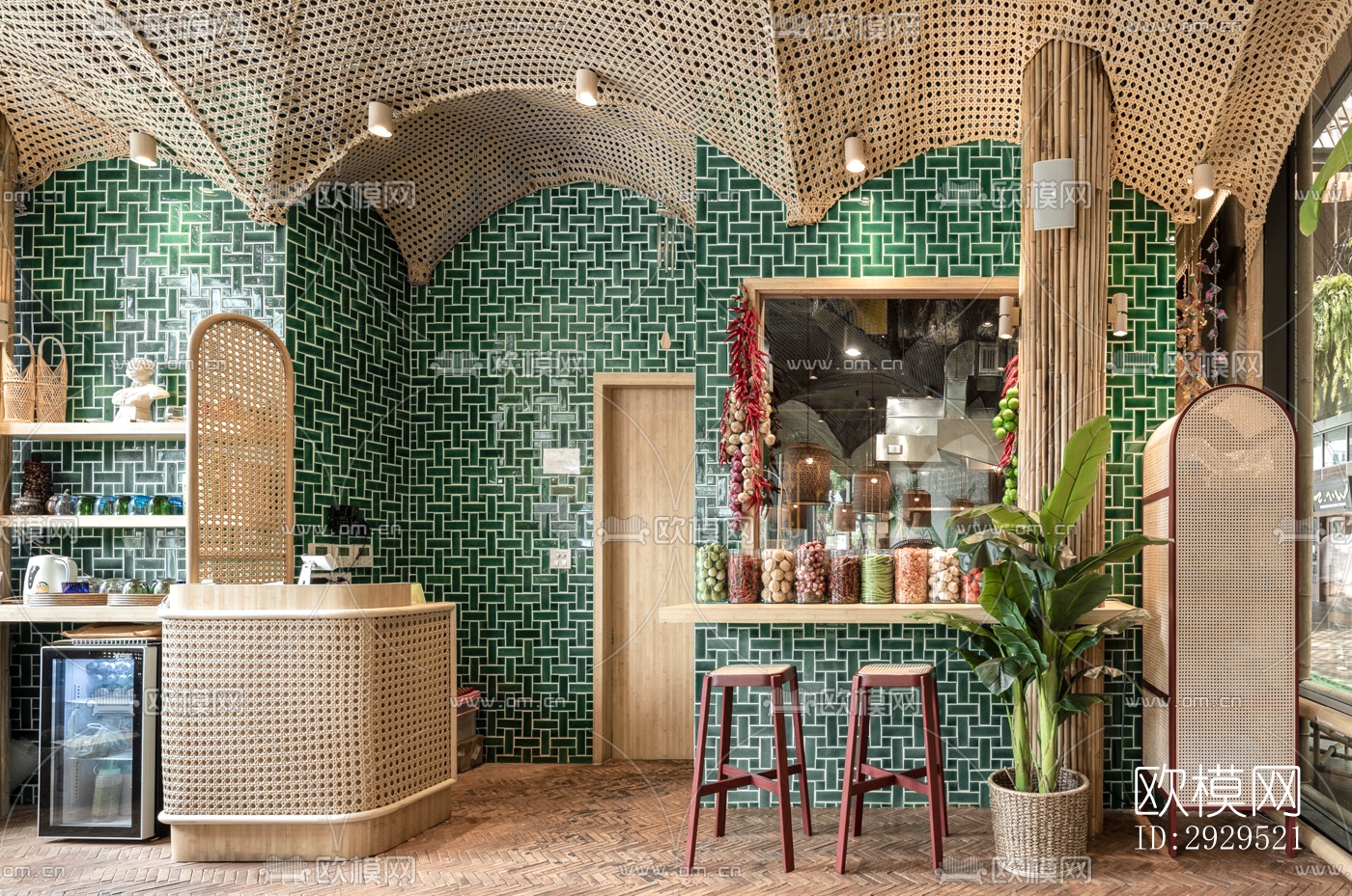 东南亚西餐厅效果图下载（渲染图10）