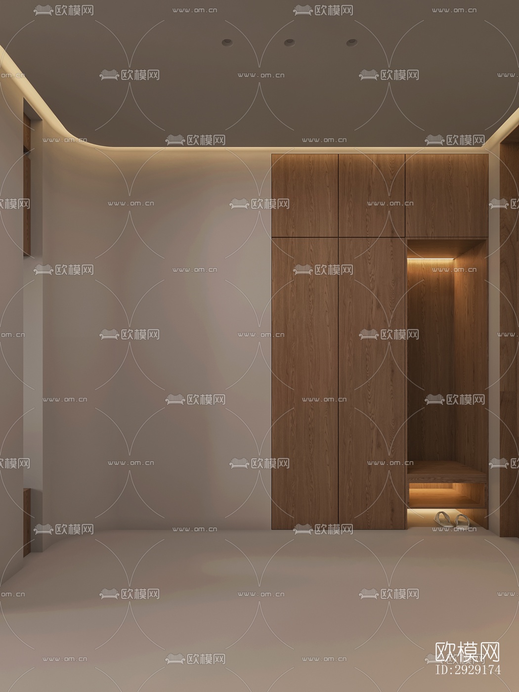 现代办公区效果图下载（渲染图6）