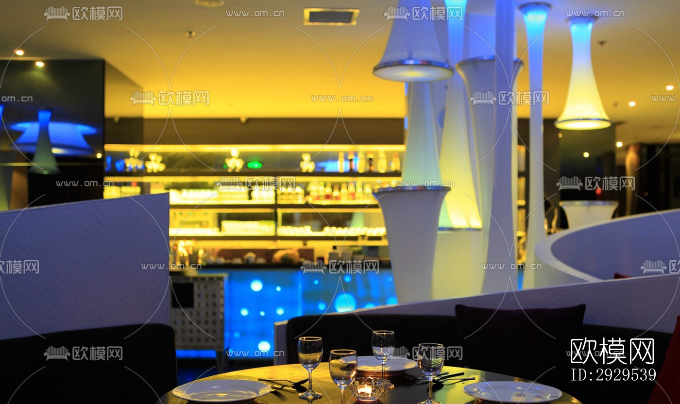 后现代西餐厅效果图下载（渲染图3）