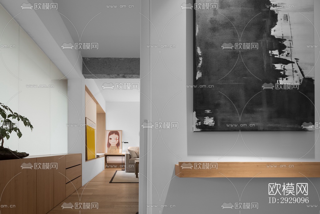 现代办公区效果图下载（渲染图7）