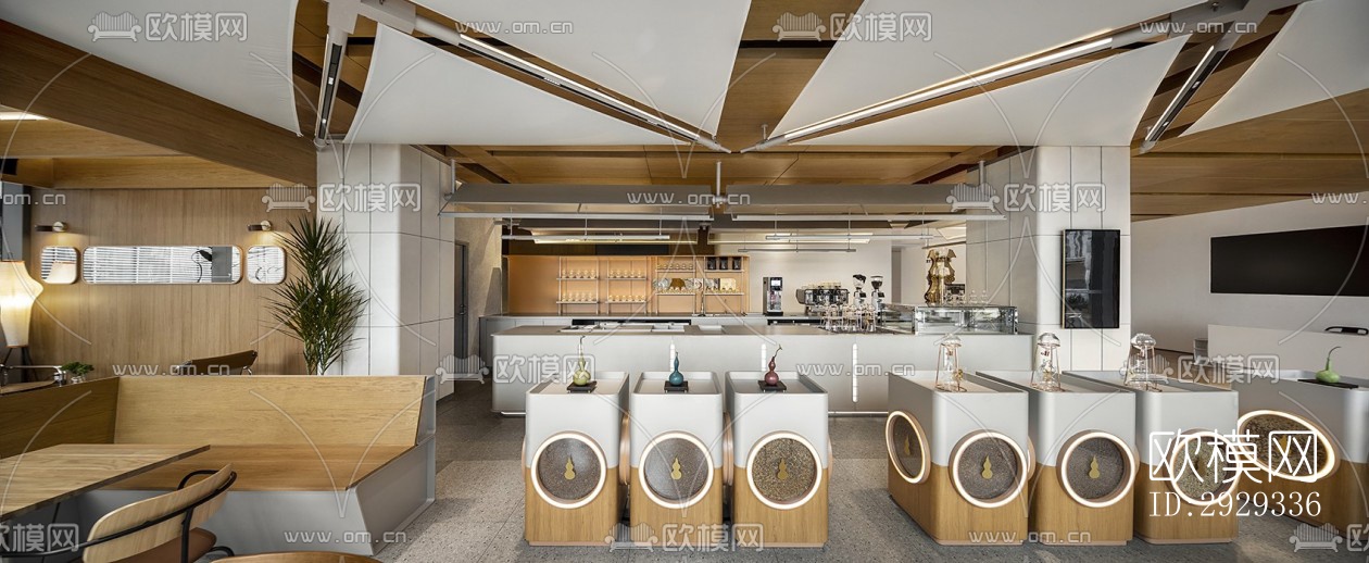 北欧咖啡奶茶效果图下载（渲染图2）