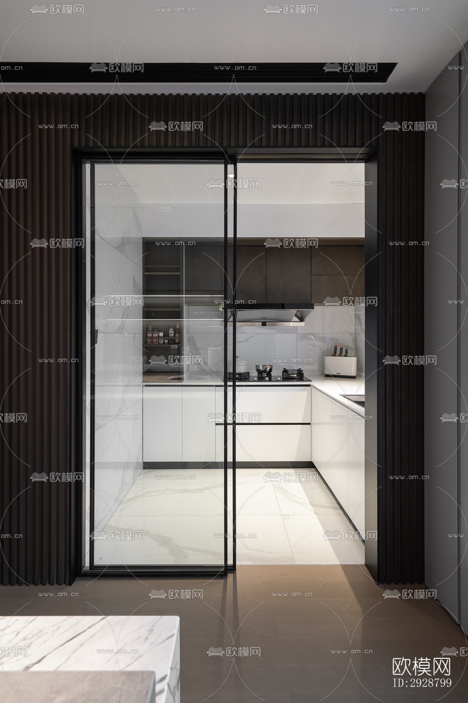 现代平层效果图下载（渲染图13）