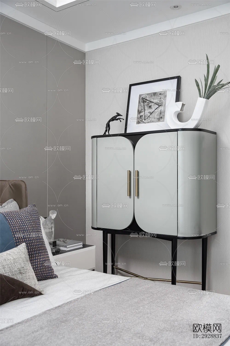 现代平层效果图下载（渲染图7）