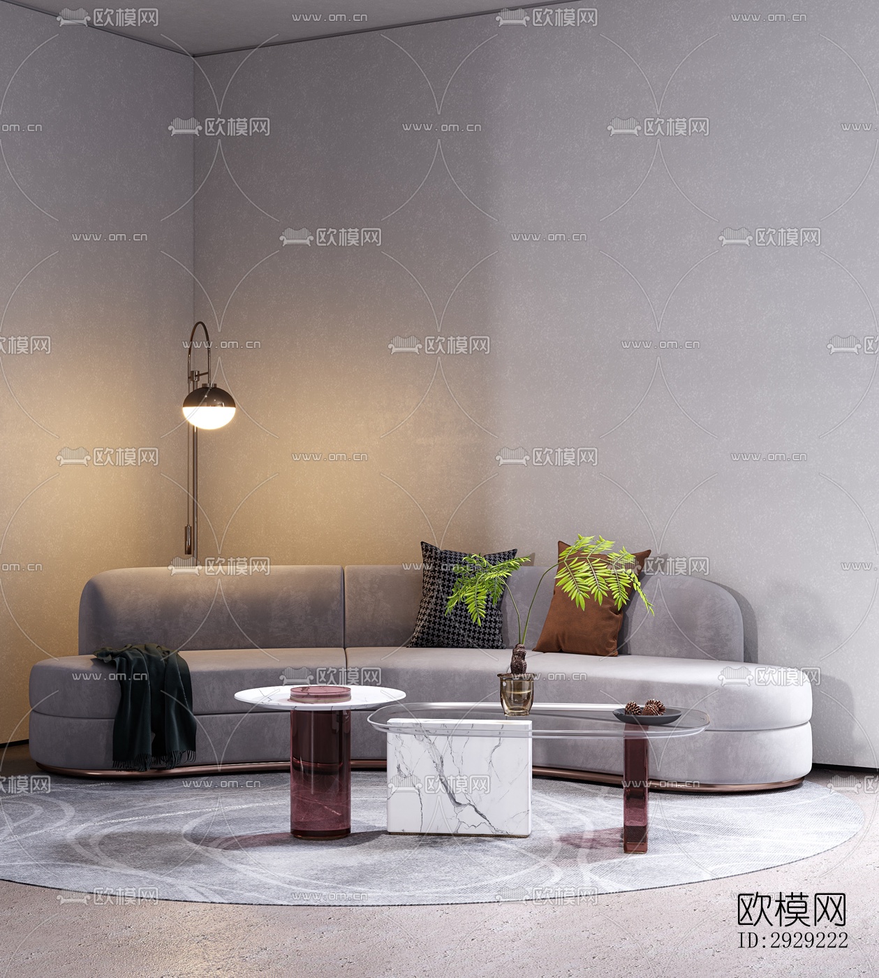 现代经理室效果图下载（渲染图5）