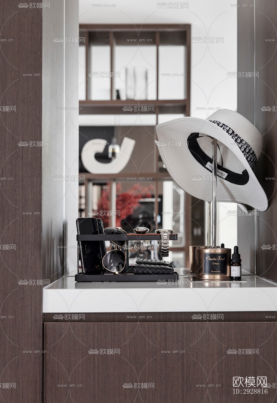 现代平层效果图下载（渲染图11）