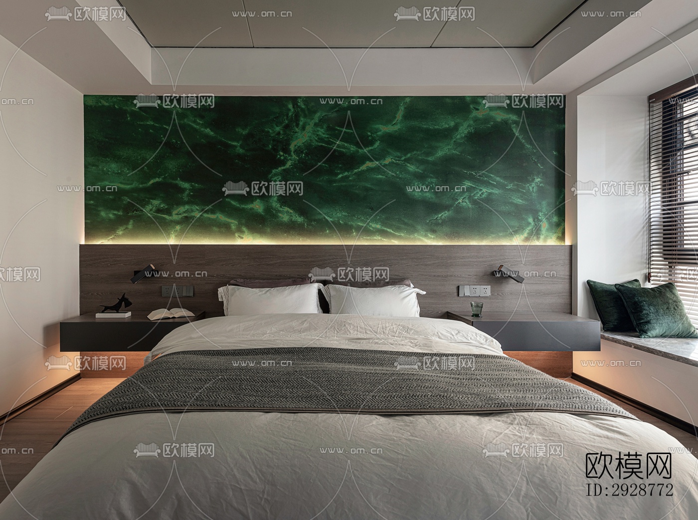 现代平层效果图下载（渲染图8）