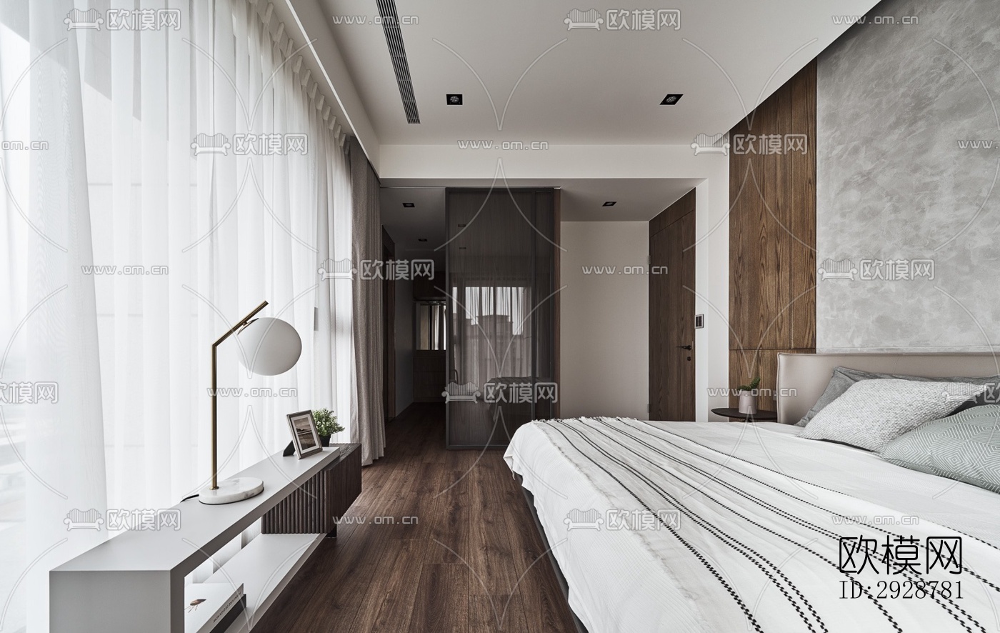 现代平层效果图下载（渲染图2）