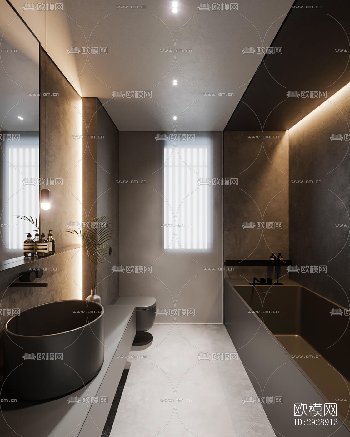 现代平层效果图下载（渲染图9）