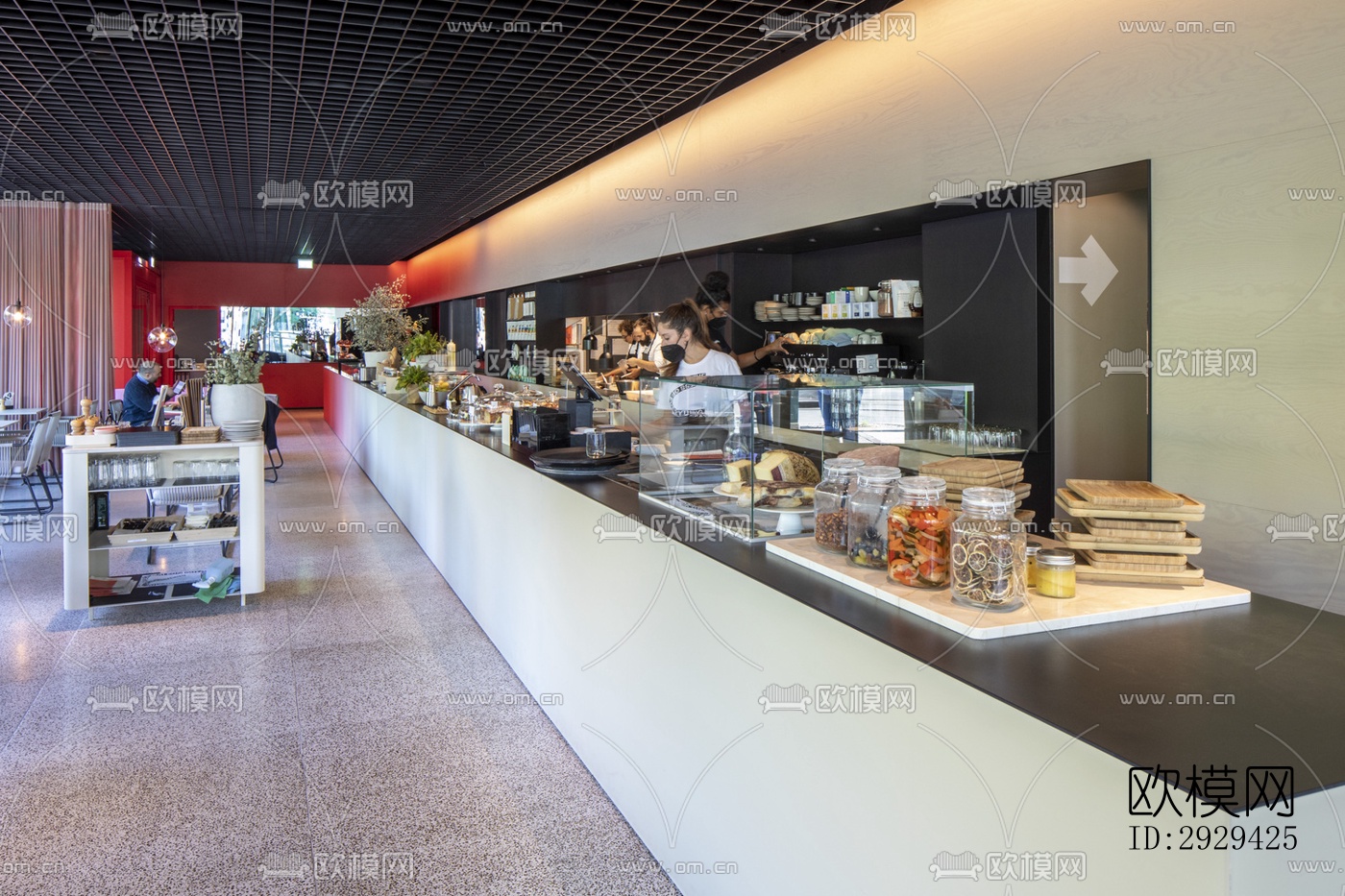 现代咖啡奶茶效果图下载（渲染图10）