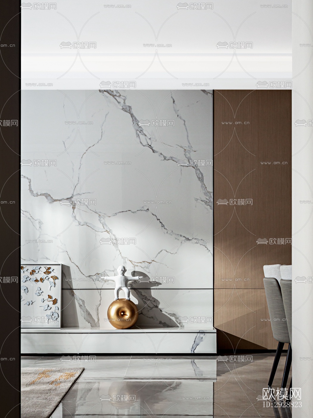 现代平层效果图下载（渲染图7）