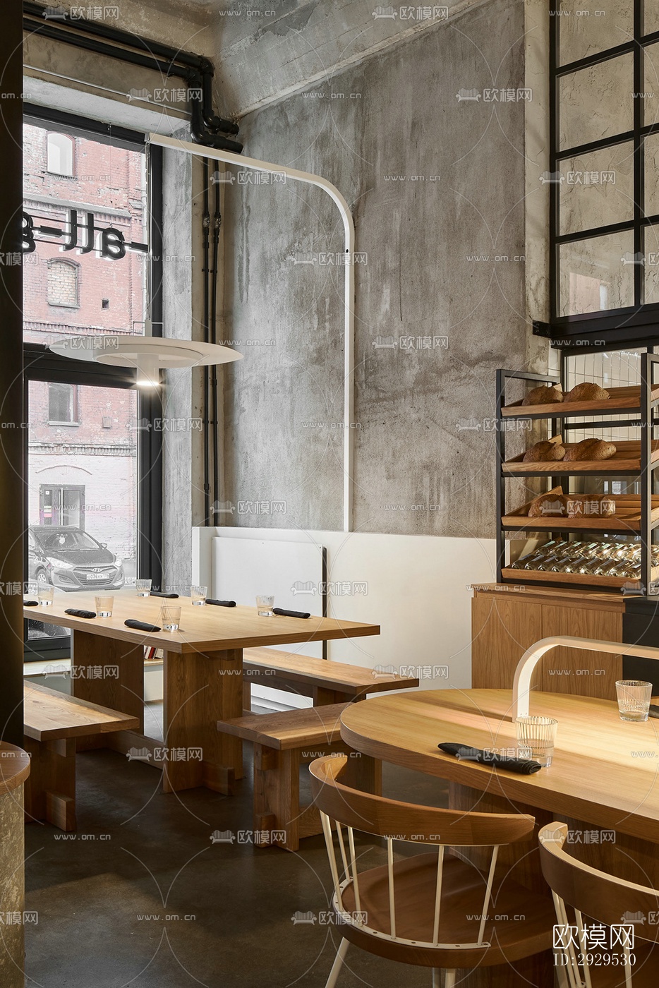 侘寂西餐厅效果图下载（渲染图2）