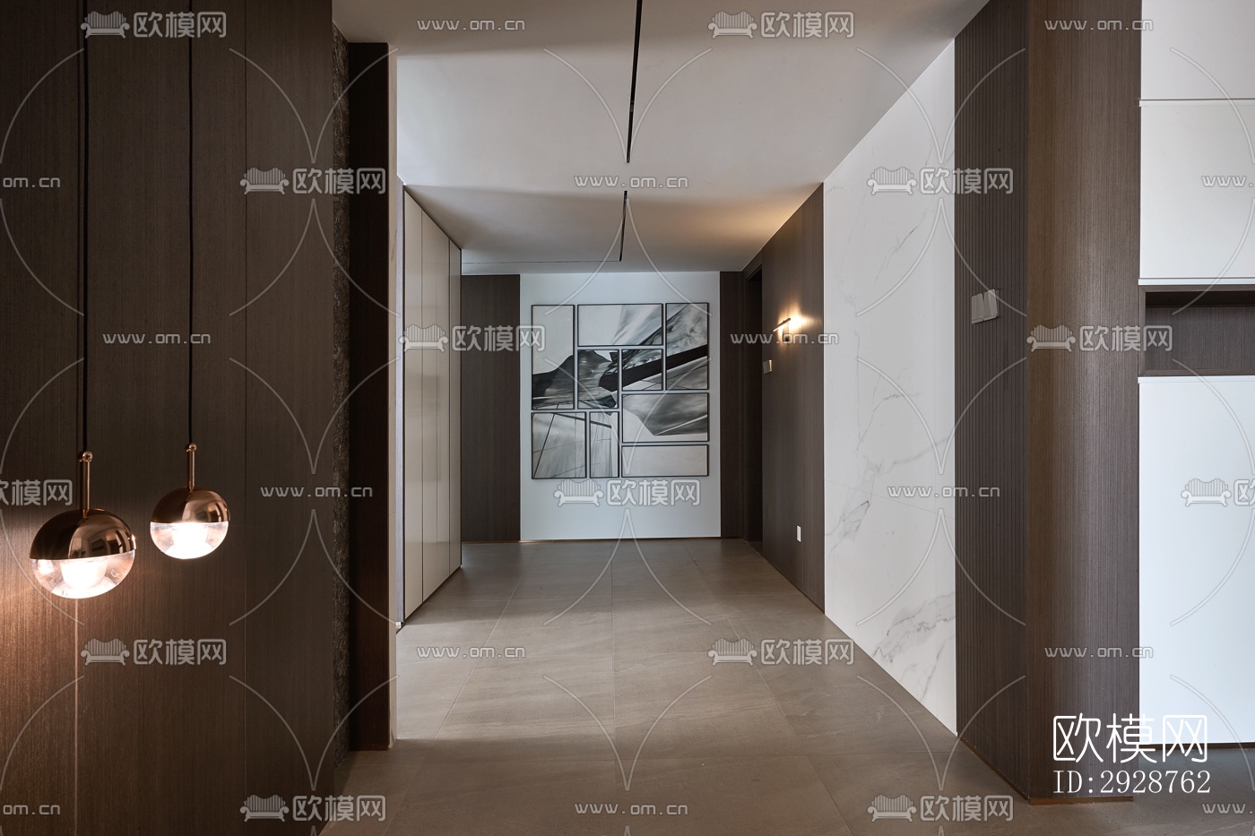 现代平层效果图下载（渲染图3）