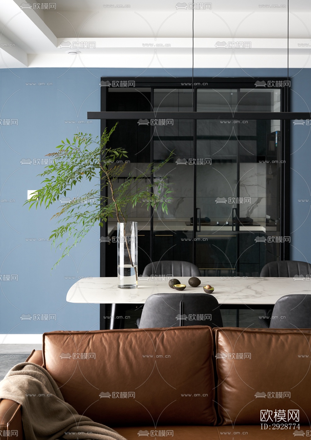 现代平层效果图下载（渲染图3）