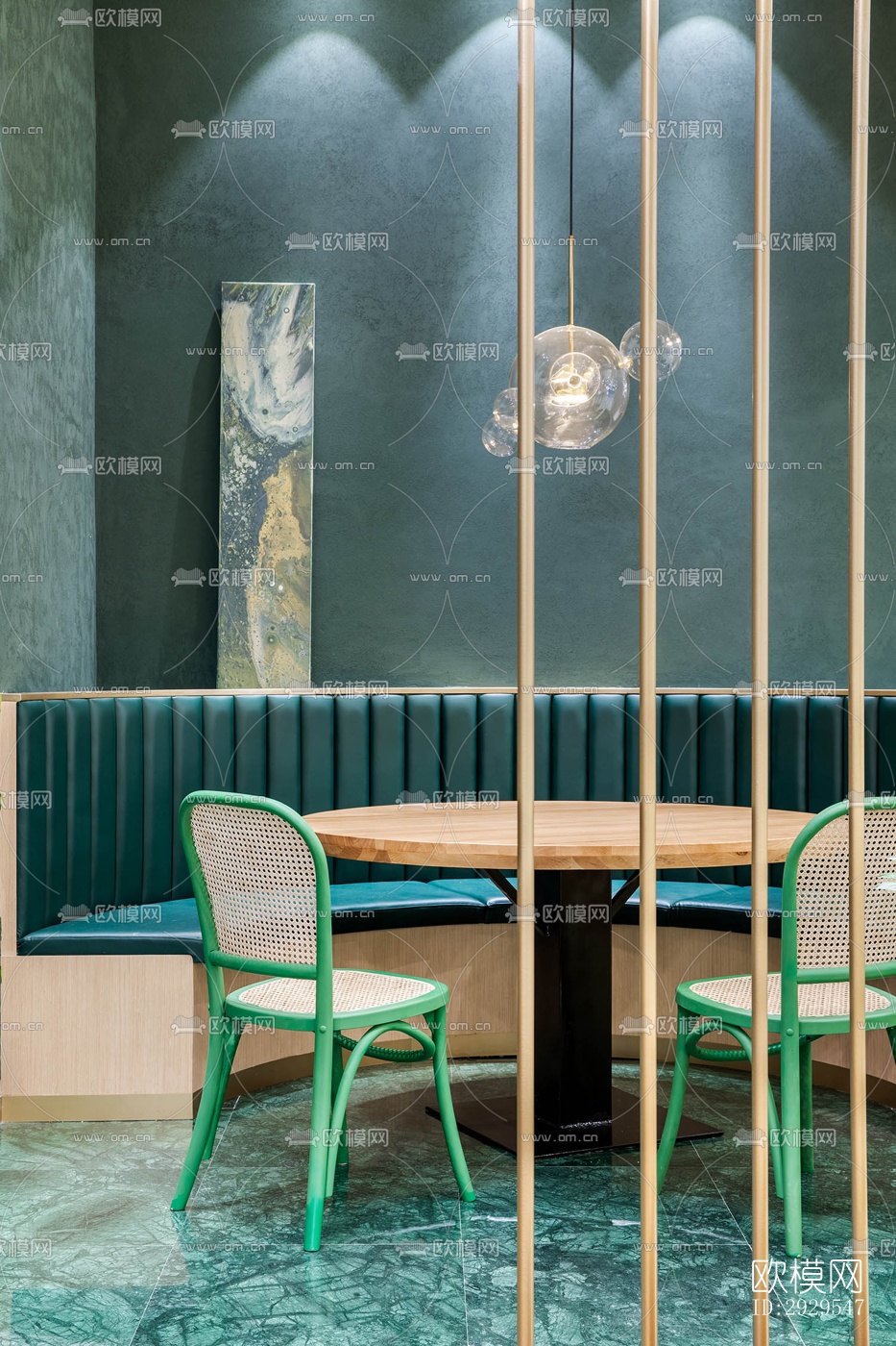 工业风西餐厅效果图下载（渲染图13）