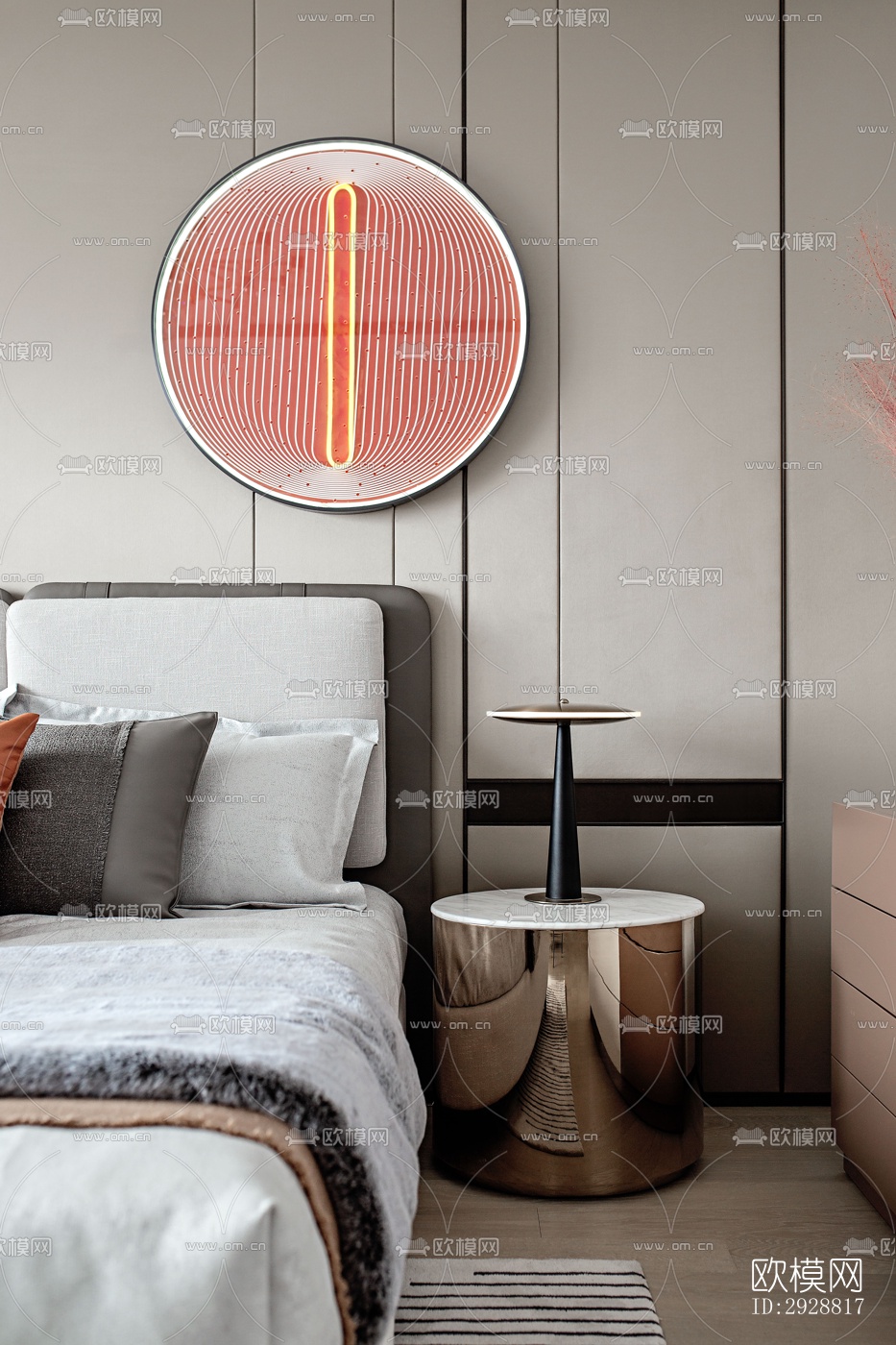 现代平层效果图下载（渲染图3）