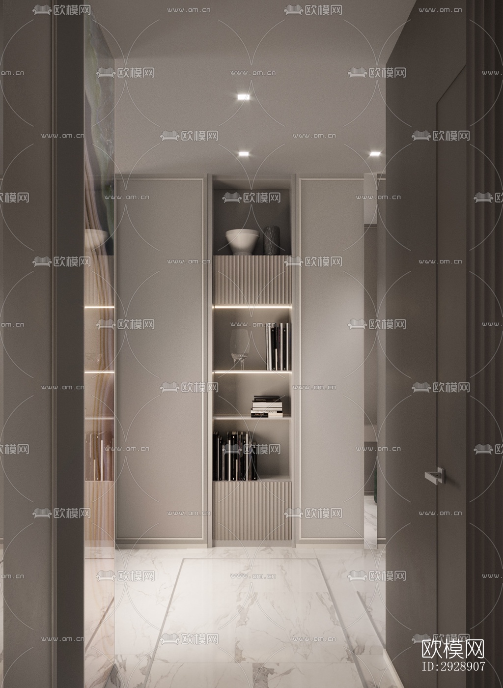 现代平层效果图下载（渲染图12）