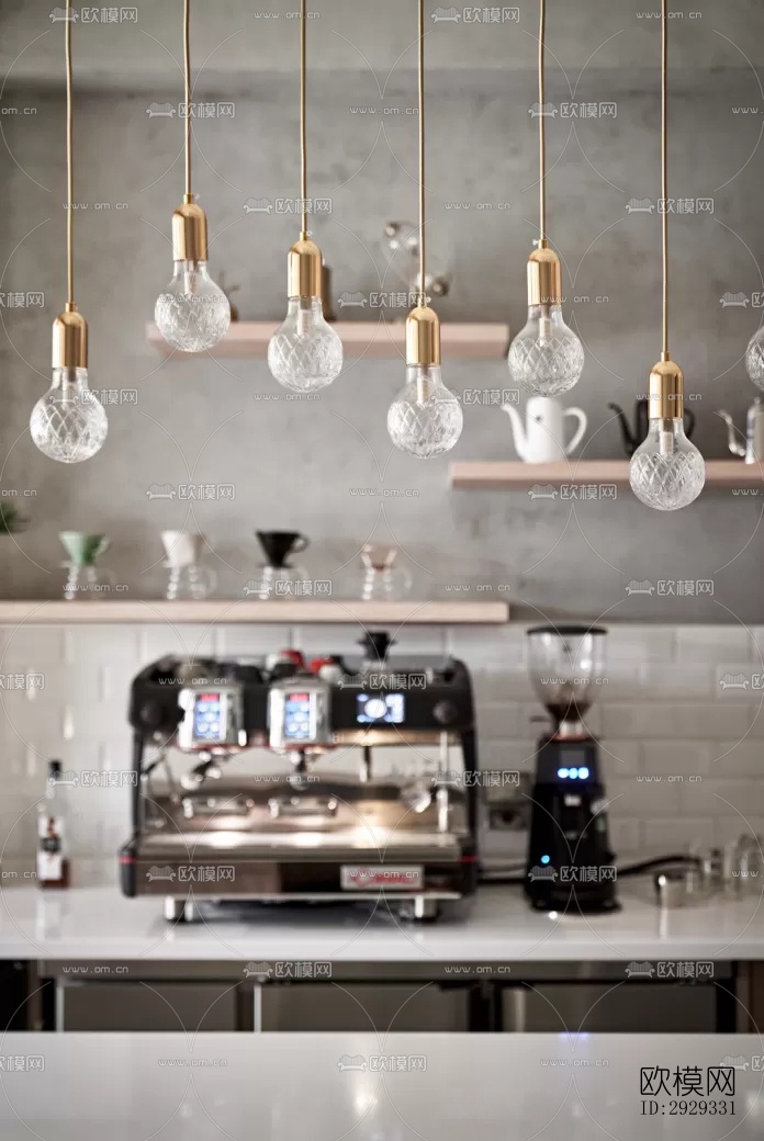 北欧咖啡奶茶效果图下载（渲染图14）