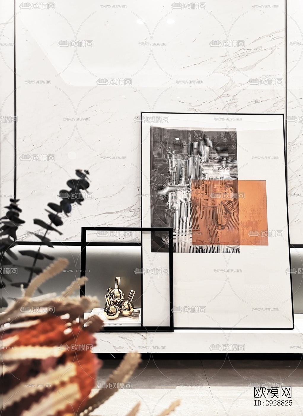 现代平层效果图下载（渲染图12）