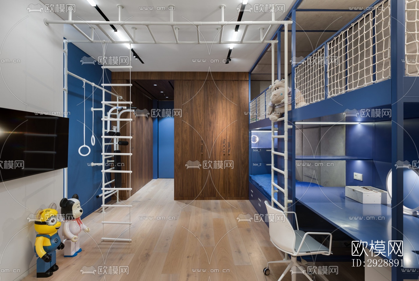 现代平层效果图下载（渲染图2）