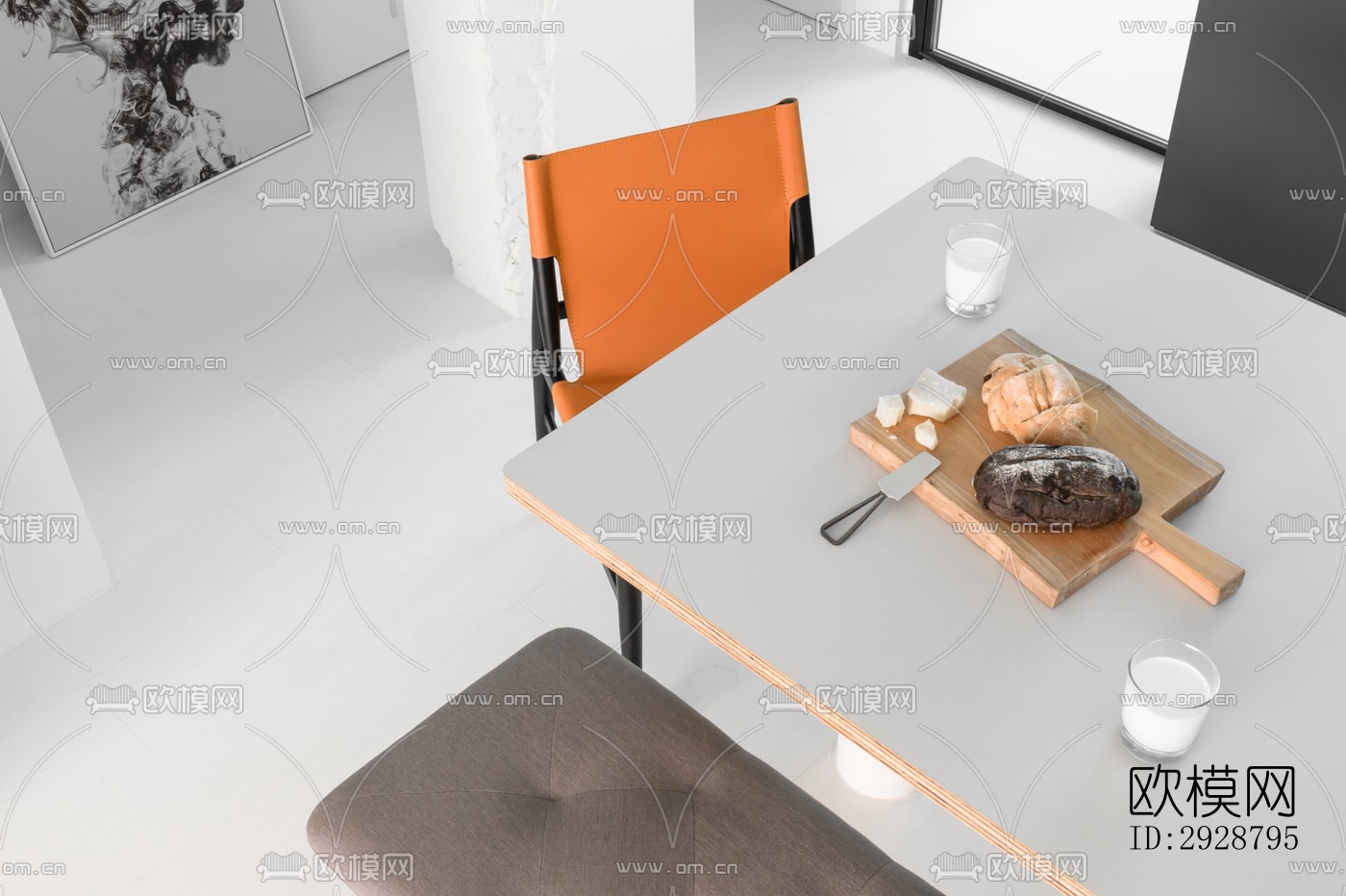 现代平层效果图下载（渲染图3）