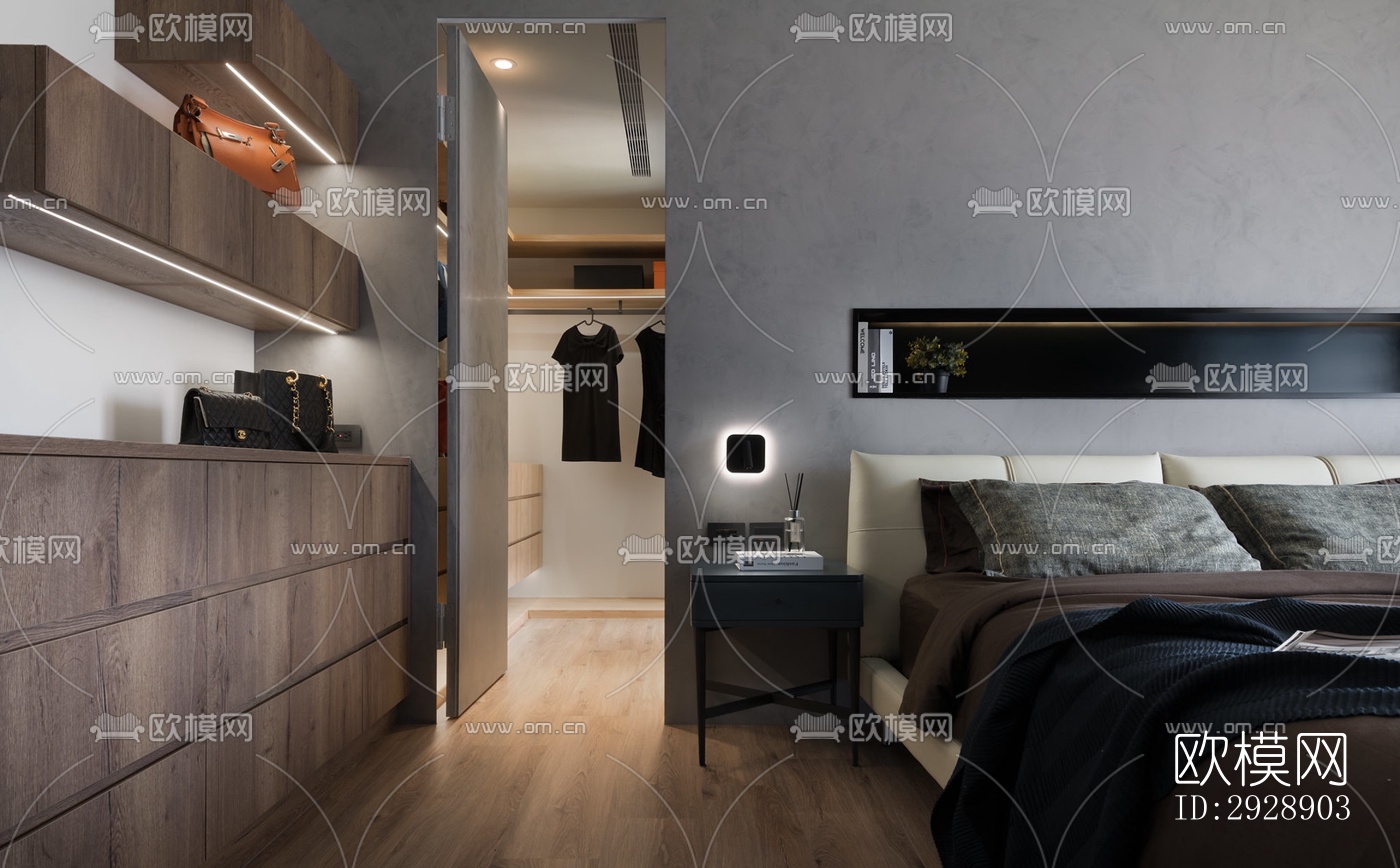 现代平层效果图下载（渲染图7）