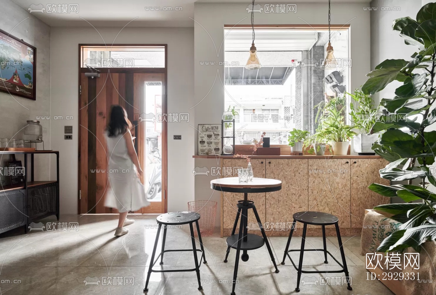 北欧咖啡奶茶效果图下载（渲染图9）