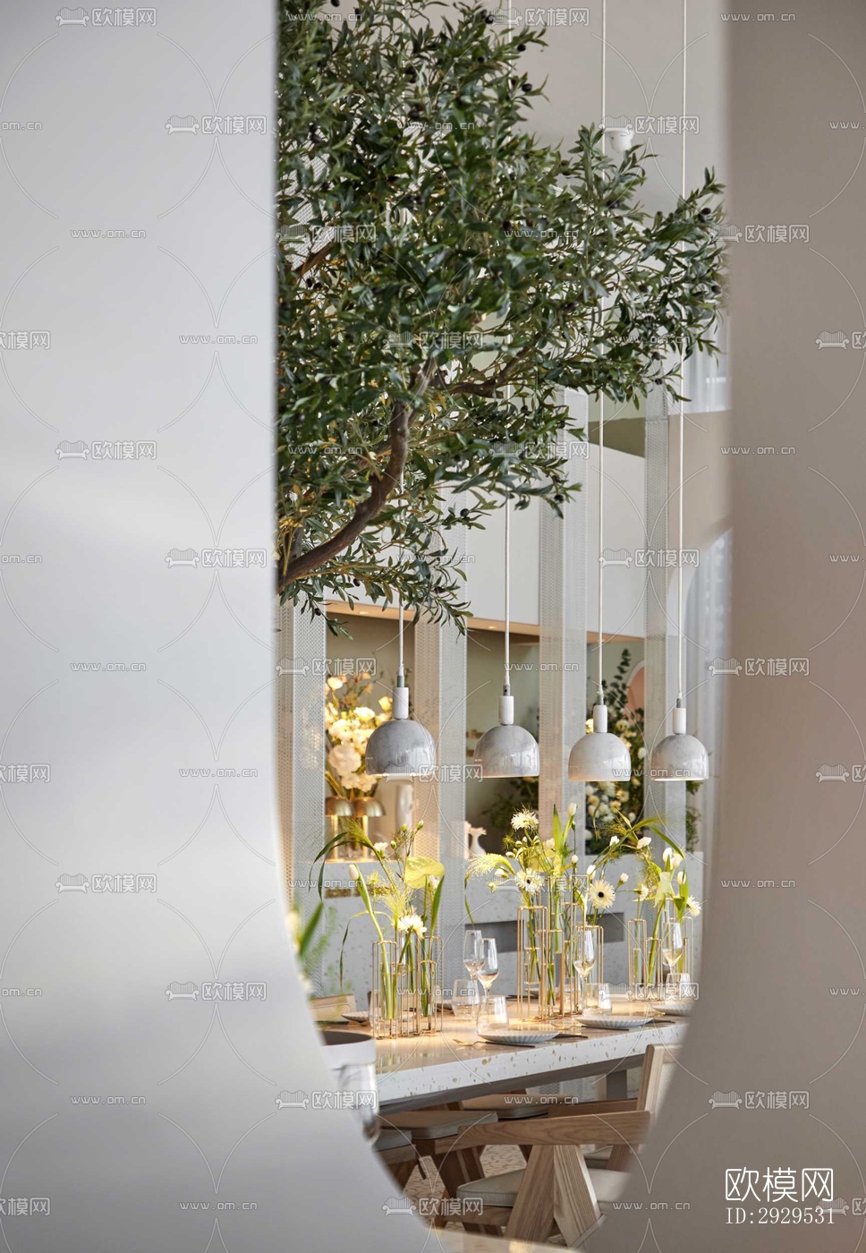 侘寂西餐厅效果图下载（渲染图10）