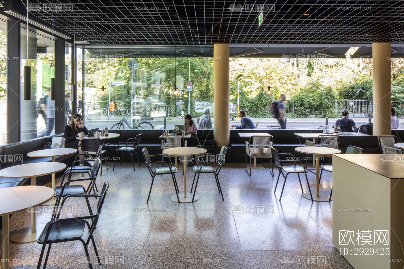 现代咖啡奶茶效果图下载（渲染图9）