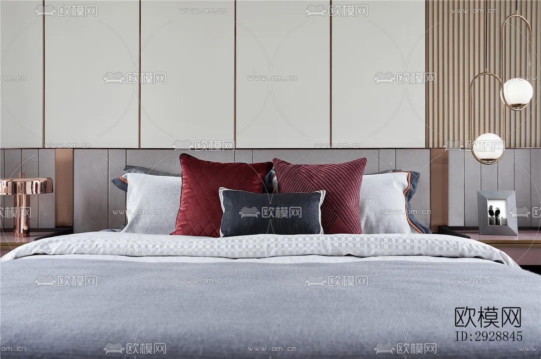 现代平层效果图下载（渲染图6）