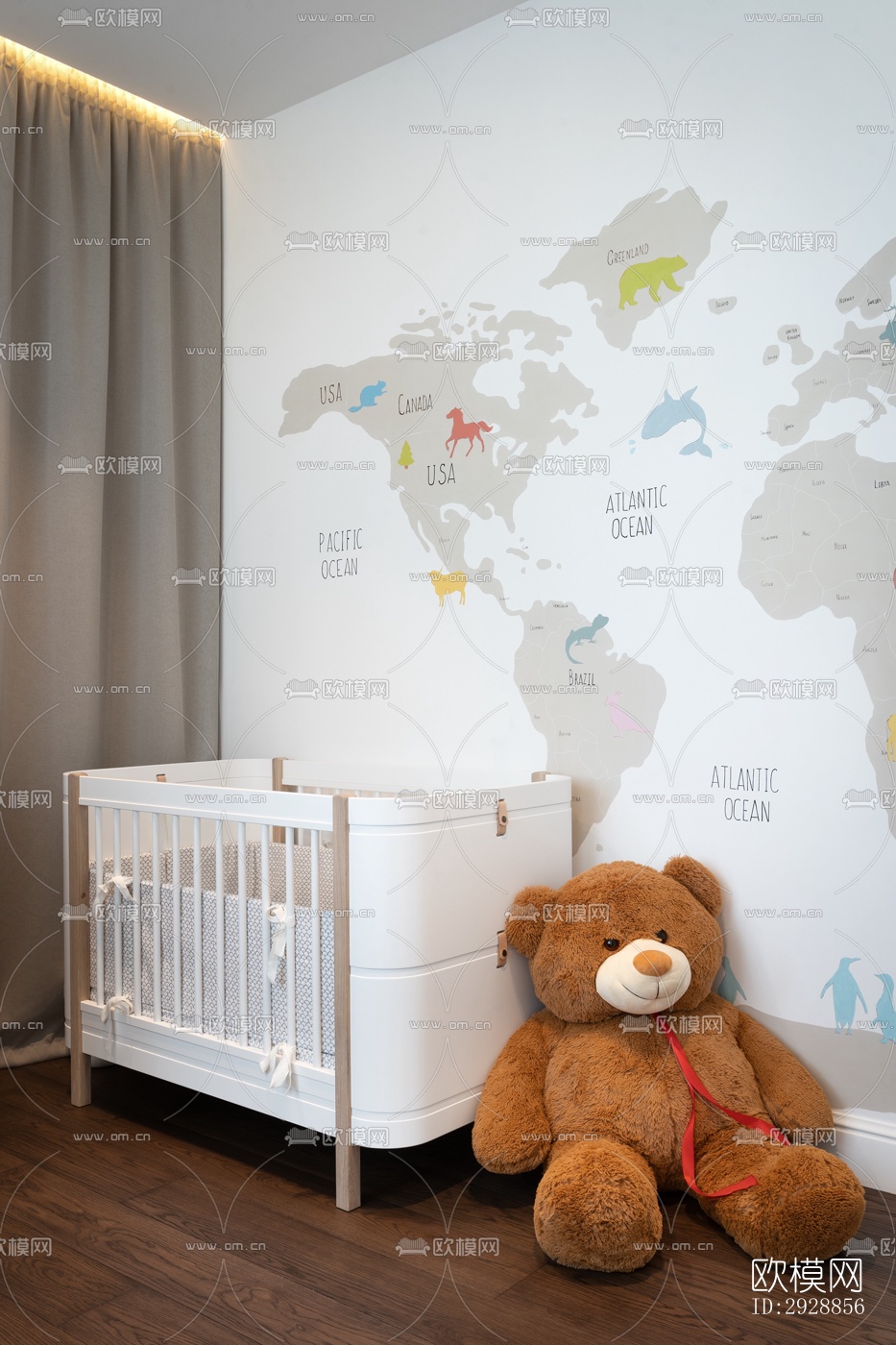 现代平层效果图下载（渲染图9）