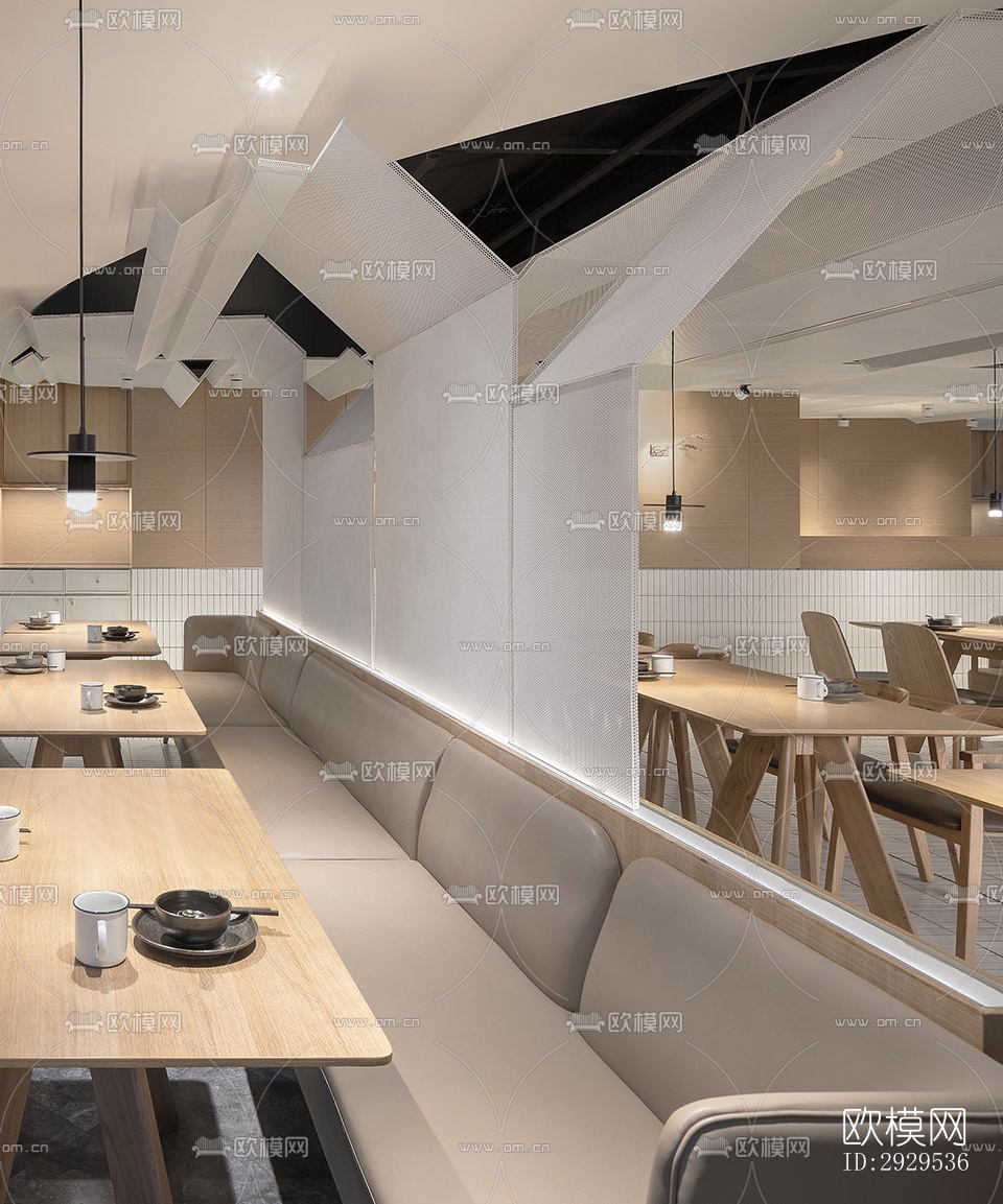 北欧西餐厅效果图下载（渲染图1）