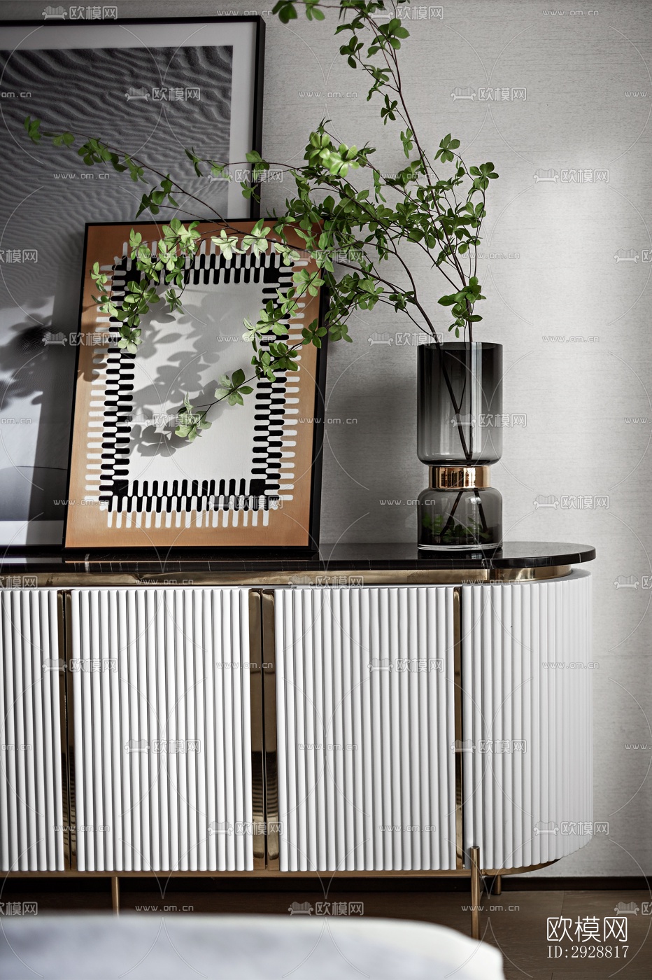 现代平层效果图下载（渲染图4）