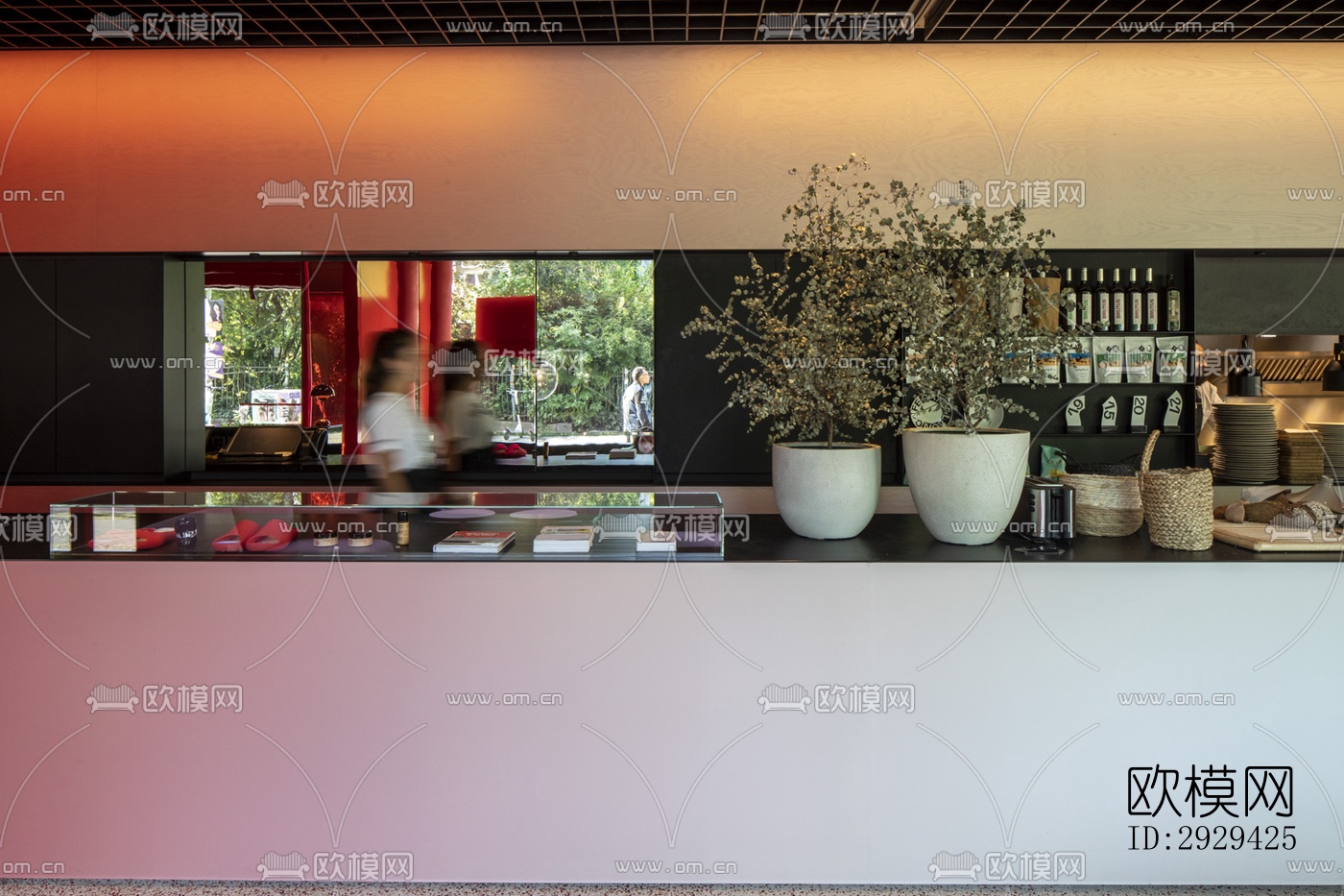 现代咖啡奶茶效果图下载（渲染图2）