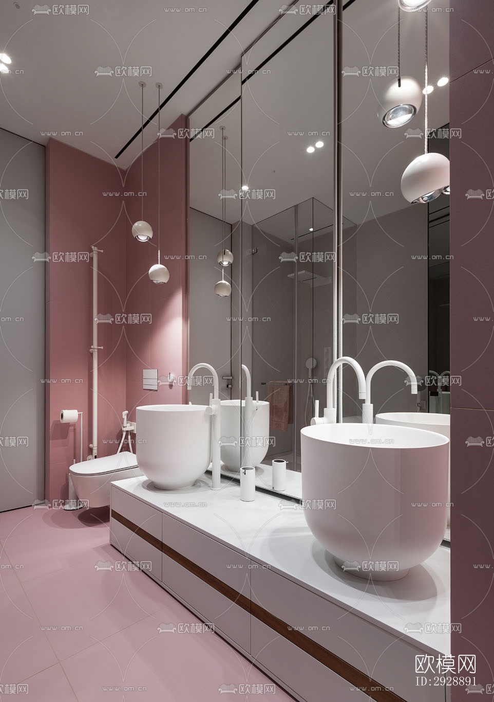 现代平层效果图下载（渲染图7）