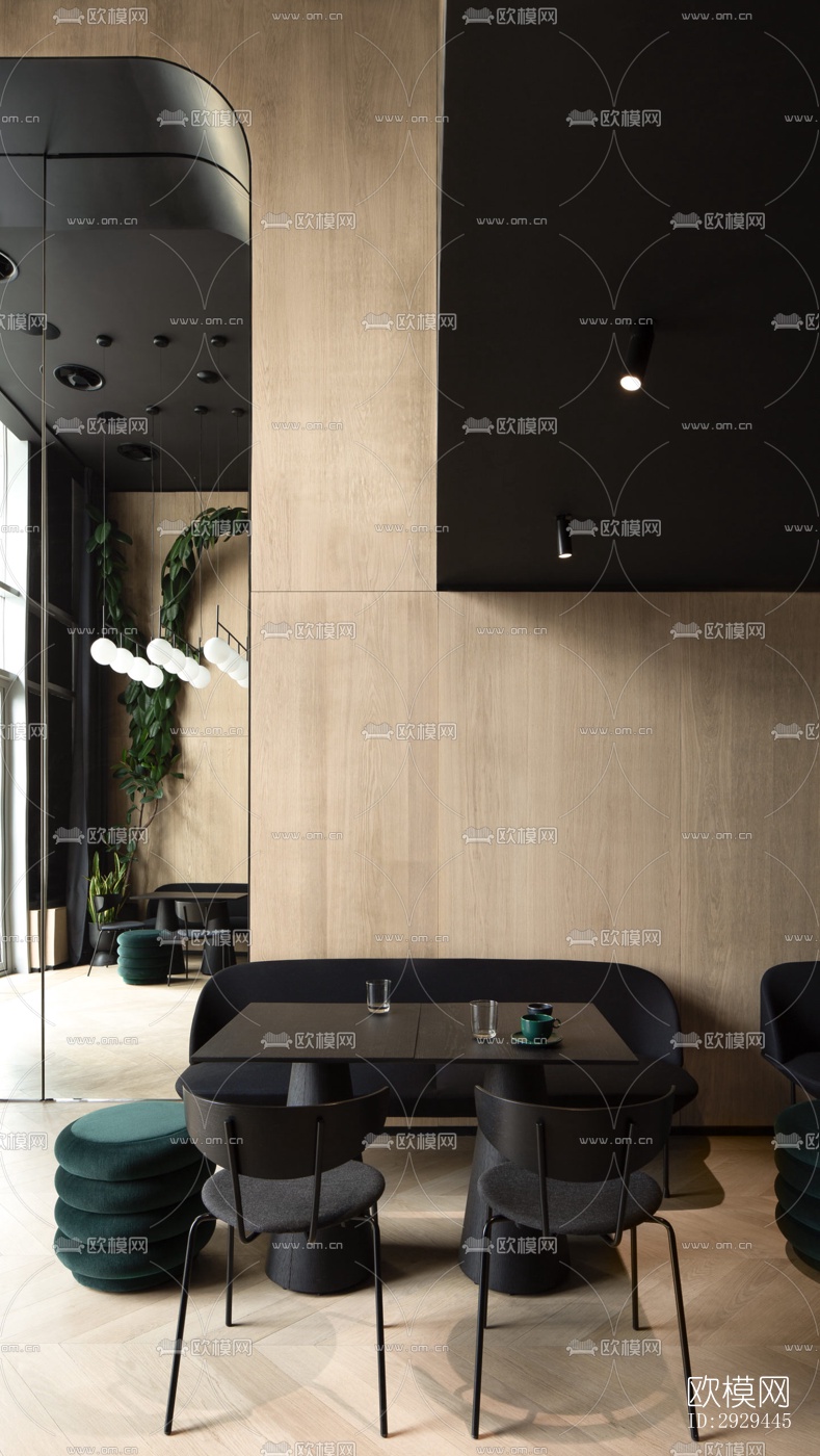 现代咖啡奶茶效果图下载（渲染图6）