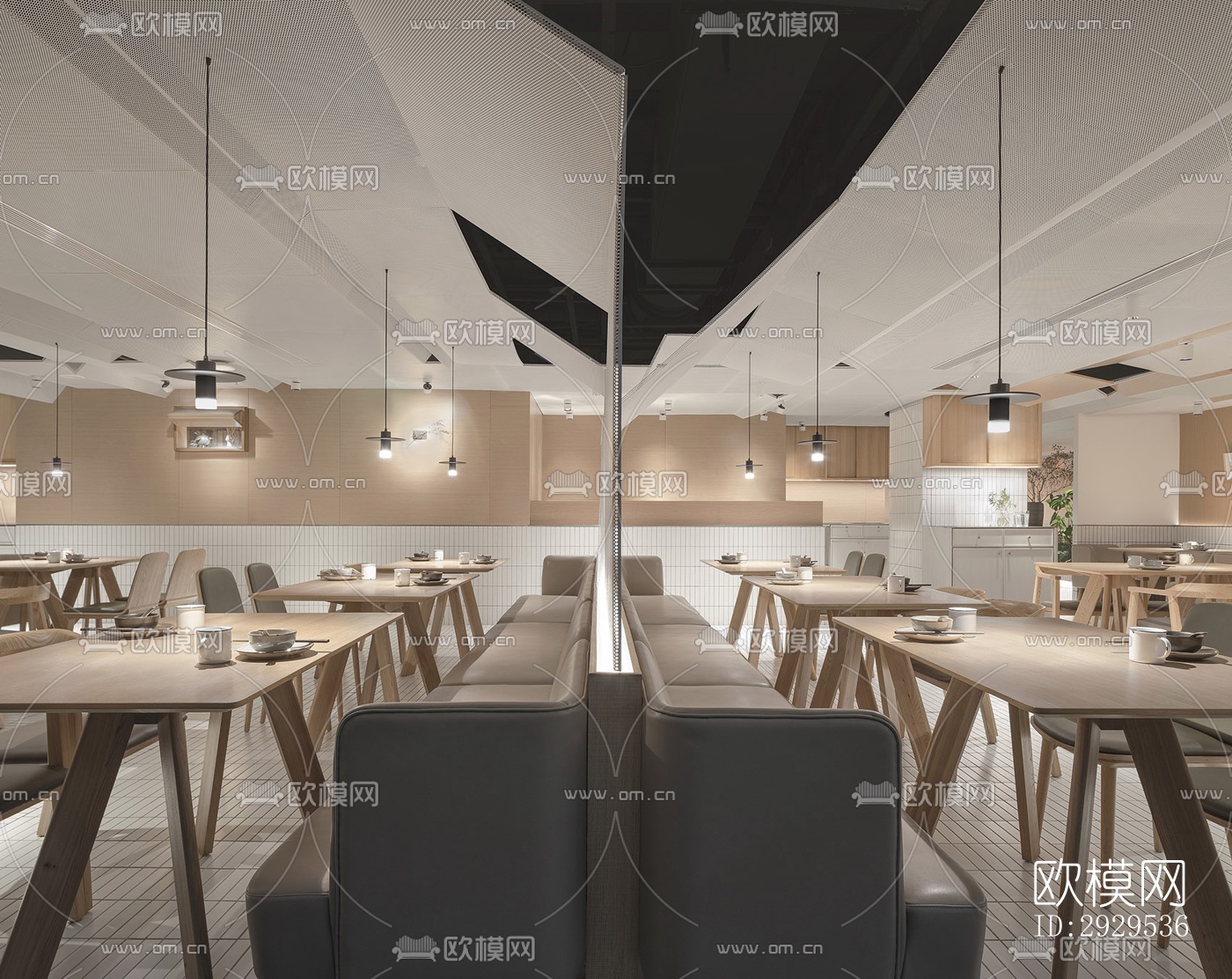 北欧西餐厅效果图下载（渲染图19）