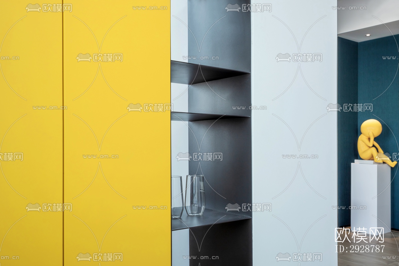 现代平层效果图下载（渲染图14）