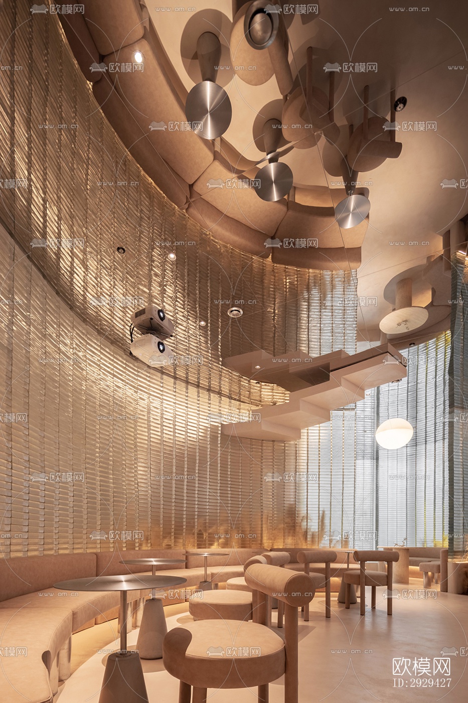 现代咖啡奶茶效果图下载（渲染图6）