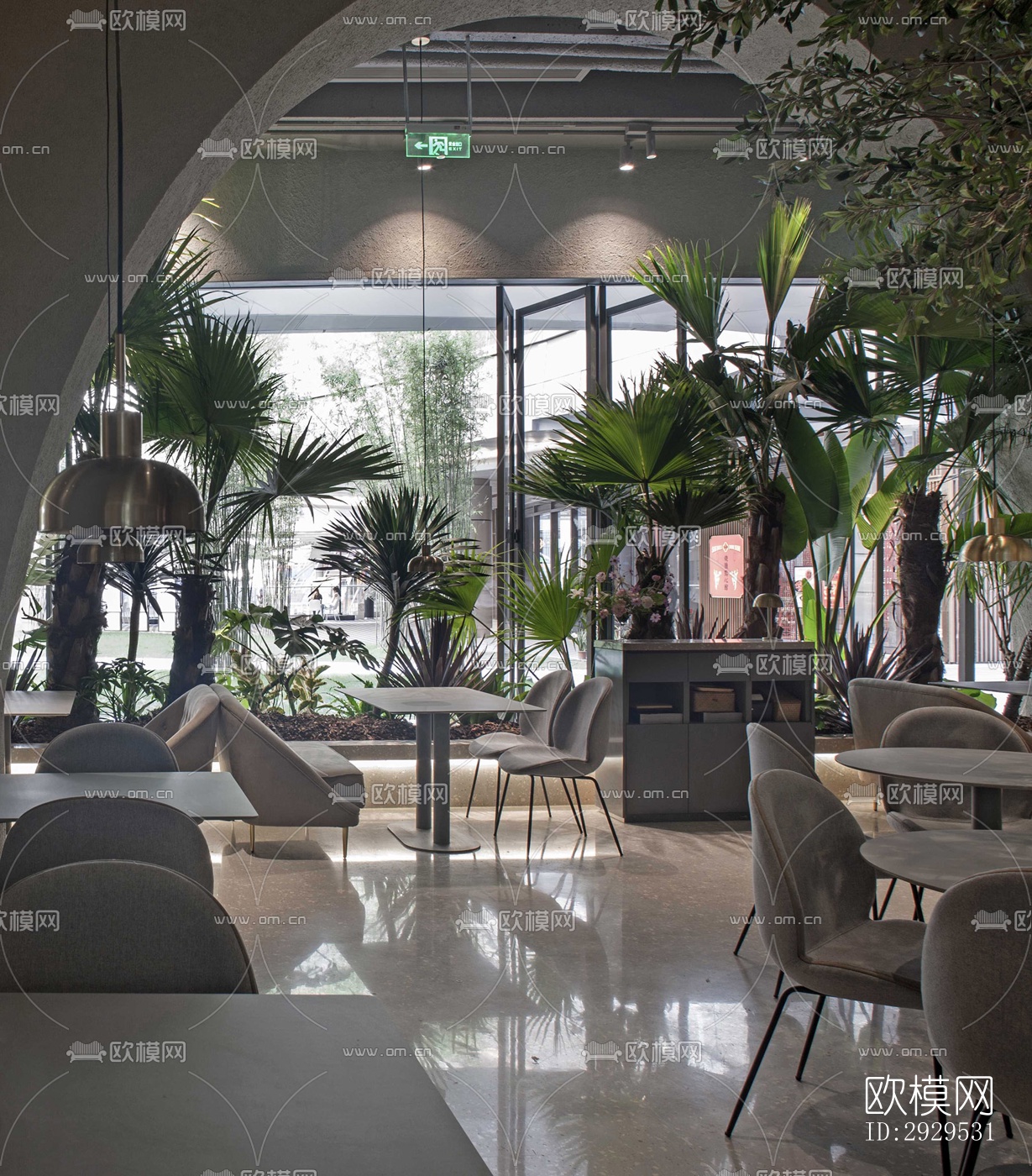 侘寂西餐厅效果图下载（渲染图5）