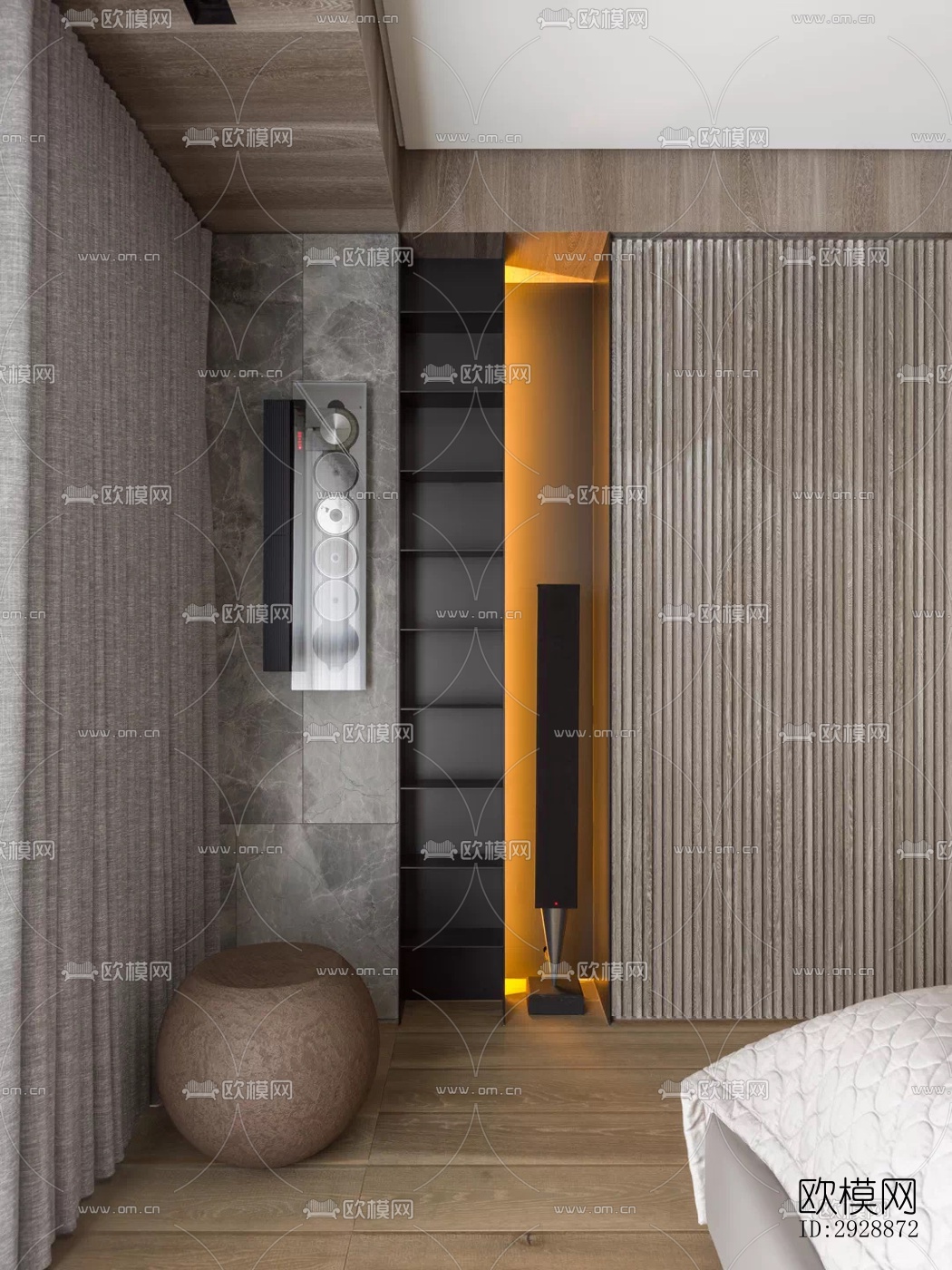 现代平层效果图下载（渲染图10）