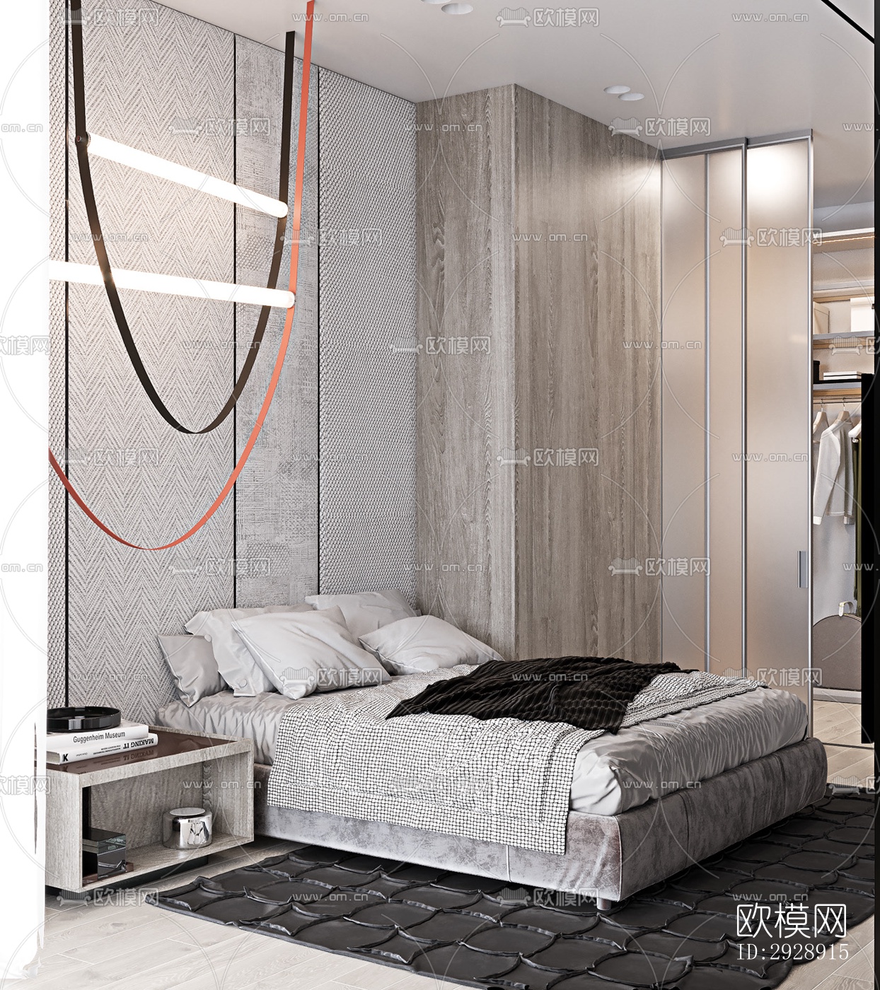 现代平层效果图下载（渲染图5）