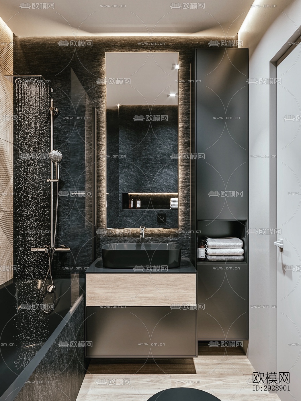 现代平层效果图下载（渲染图5）